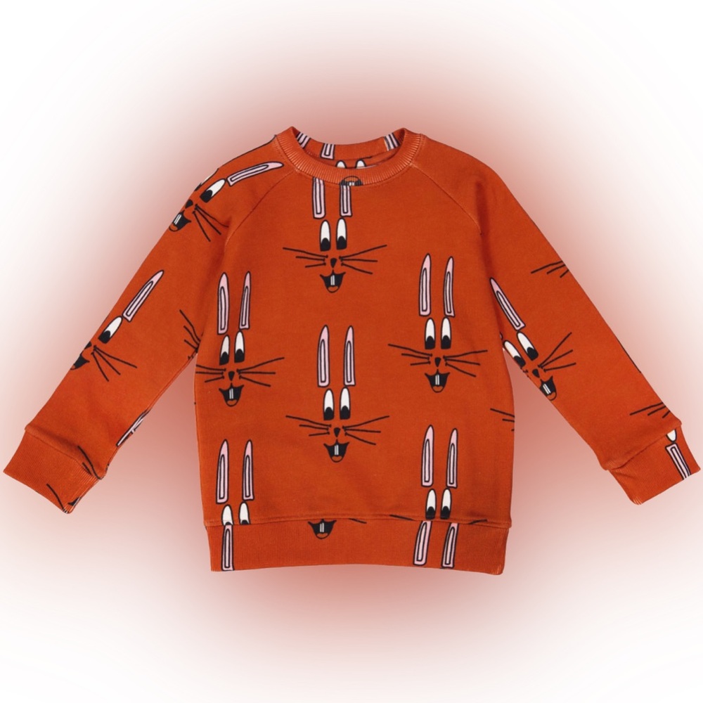 Hugo Loves Tiki Red Bunny Sweatshirt NWT